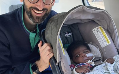 Free medical flight unites young family